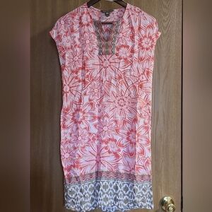 Tommy Bahama Red and White Floral Swim Coverup